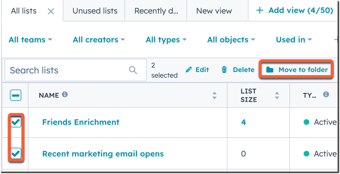 move-lists-to-folder