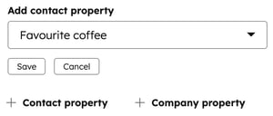 コンタクトプロパティーを支払いリンクフォームに追加するプロセスを示すスクリーンショット。