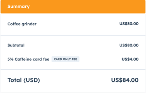 Un exemple d’application des frais et de leur affichage dans le récapitulatif de la commande lors du paiement.