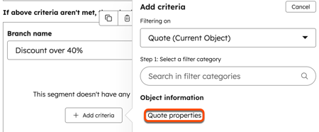 Workflow für die Angebotsgenehmigung werden zusätzliche Angebots Eigenschaft Bedingungen für eine zweite Verzweigung angezeigt.