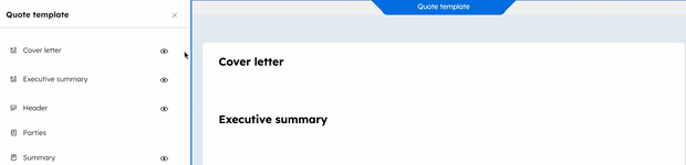 preventivo Modello mostra-nascondere-sezioni