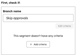 Workflow branch settings for Skip approvals showing AND/OR logic and branch name fields.