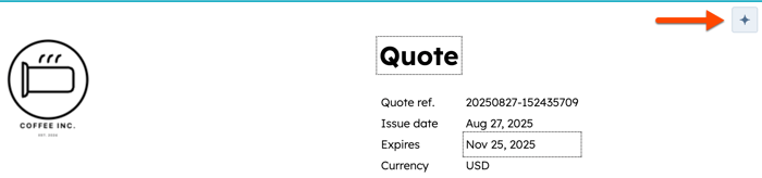 A screenshot of a quote module with the 'Breeze icon' highlighted.