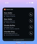 recent-calls-widget-screenshot