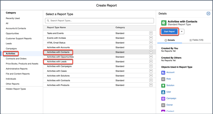 salesforce-activities-reports