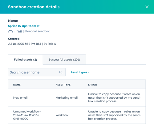 sandboxes-creation-details