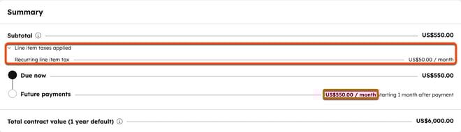 tax-rate-recurring-payment-link