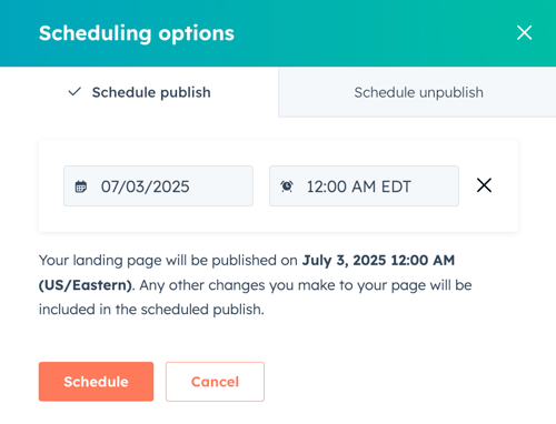 website-and-landing-pages-content-editor-scheduling-options