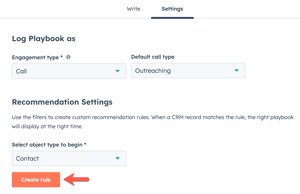 recommendation settings