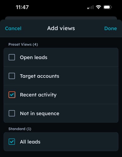Leads-on-mobile- Add-views
