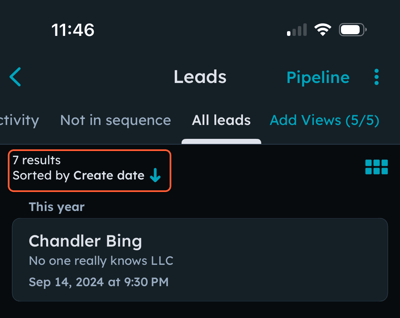 Leads-on-mobile- sorted-by
