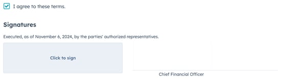 screenshot showing the Signatures section when your e-signature is required