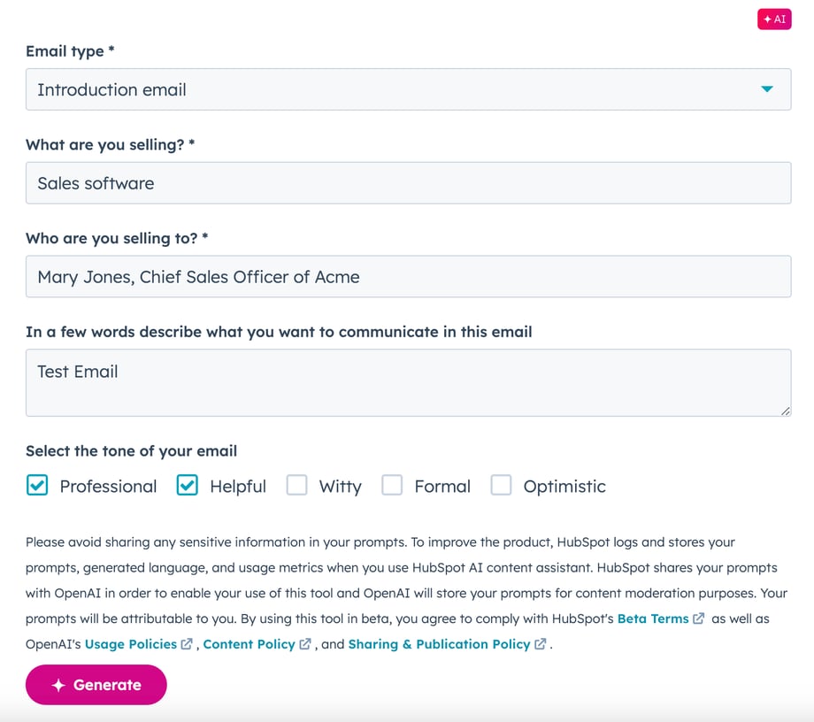 HubSpot Content Agent
