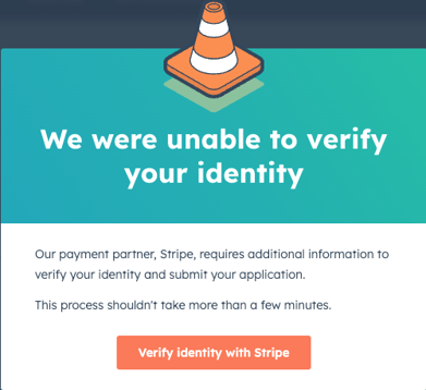 Shows payments identity verification with Stripe