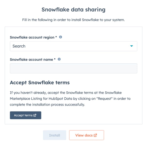 snowflake hubspot インストール