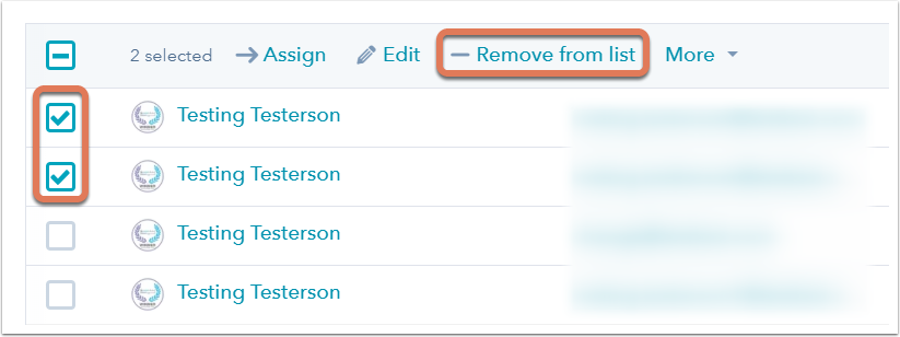 Add or remove records from a list