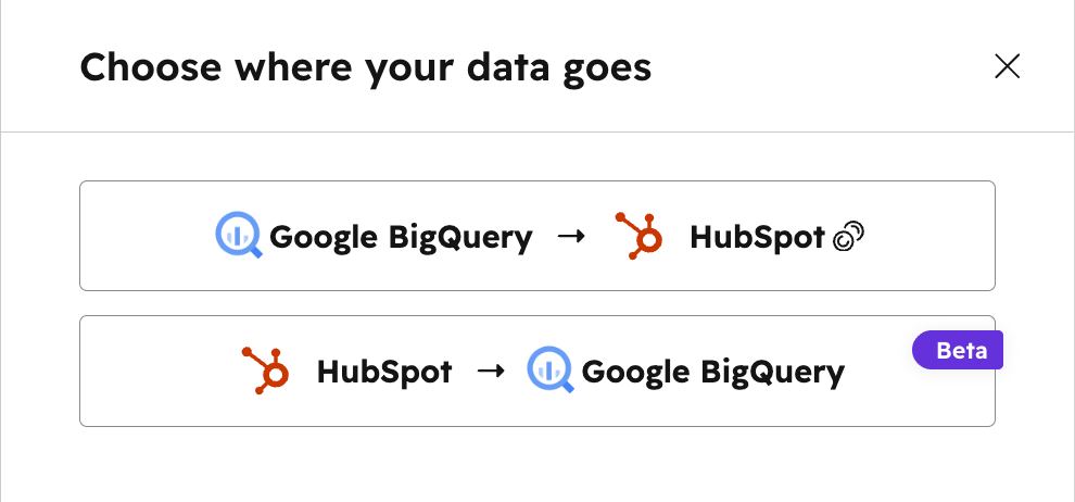 google-bigquery-sync-direction-selection