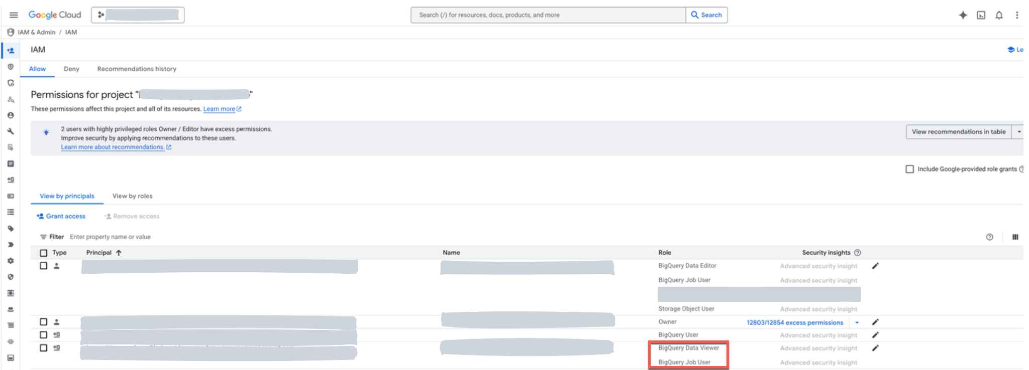 google-cloud-account-permissions-for-big-query-integration