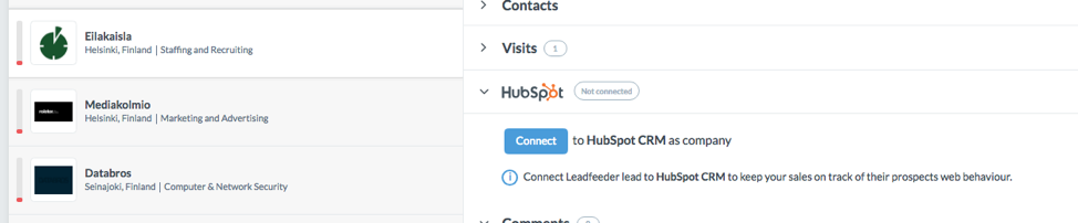 Connect to HubSpot CRM as Company