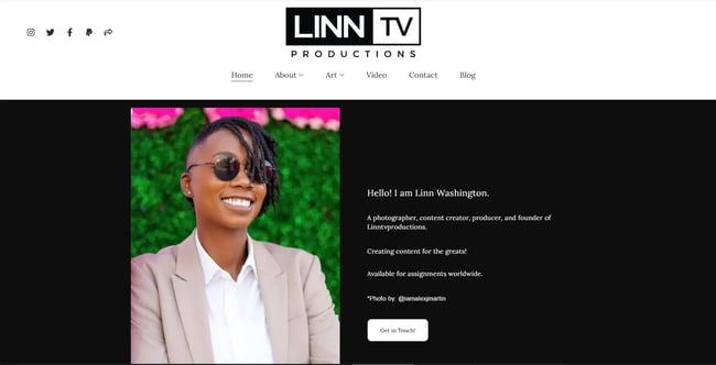 LinnTVProductions freelancer website design