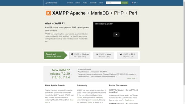 XAMPP is a local web development tool.