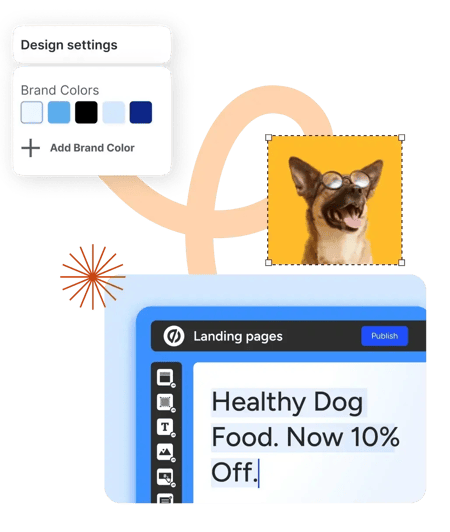 lead gen tool image from unbounce showing a landing page customization