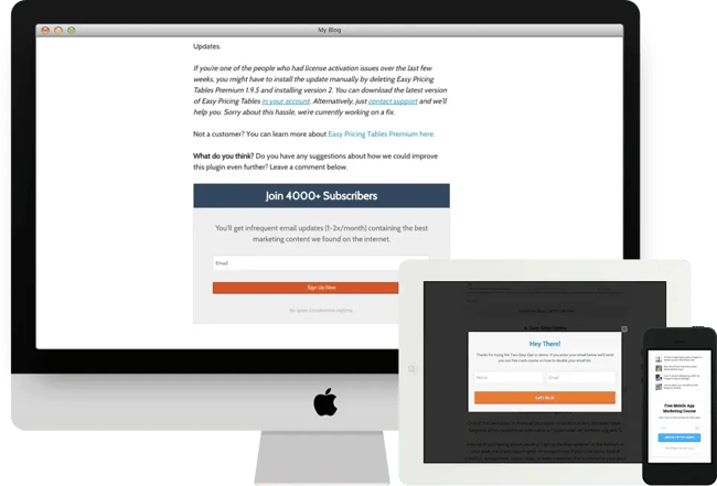 MailChimp Forms by Optin Cat WordPres plugin