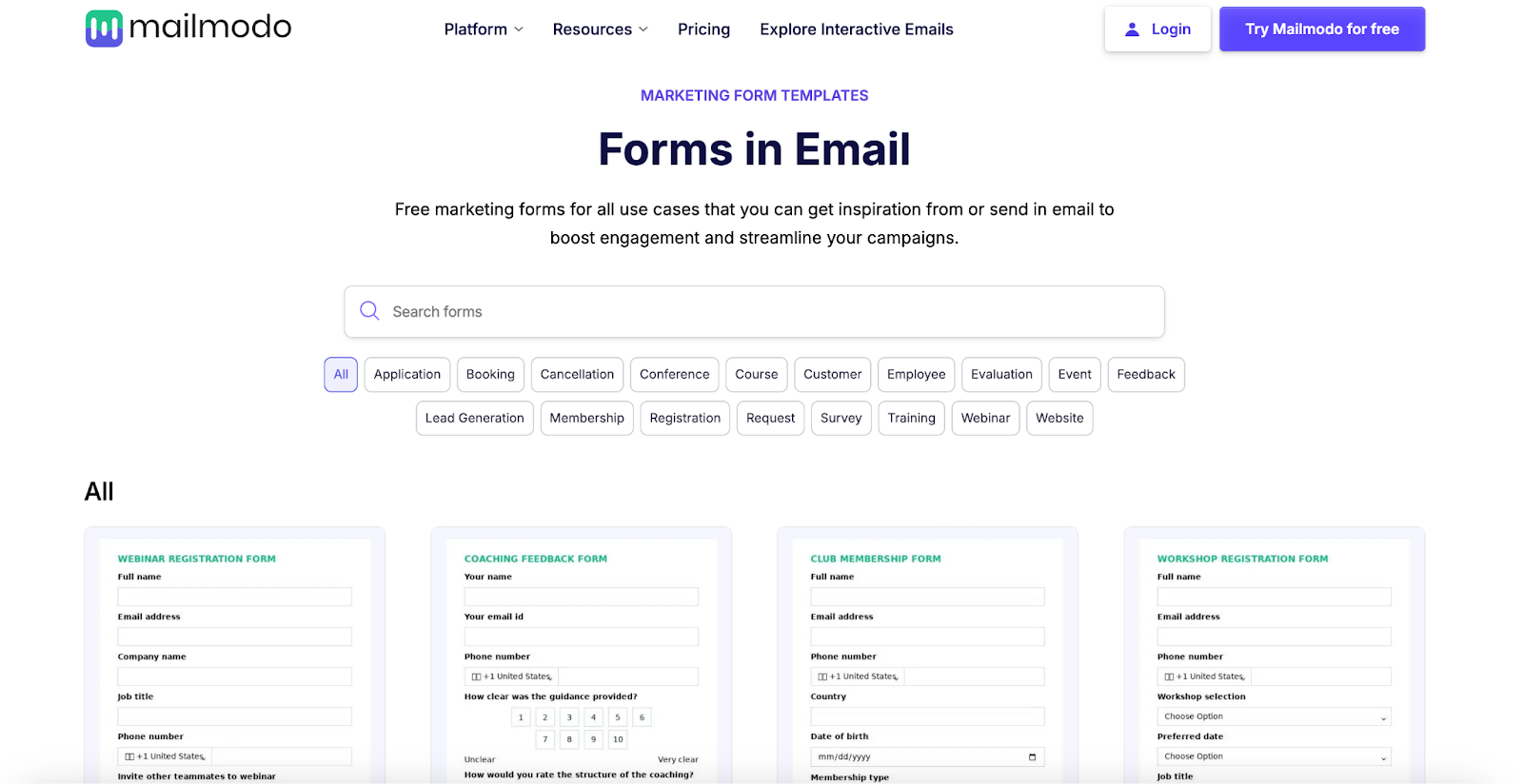 Mailmodo Form Builder