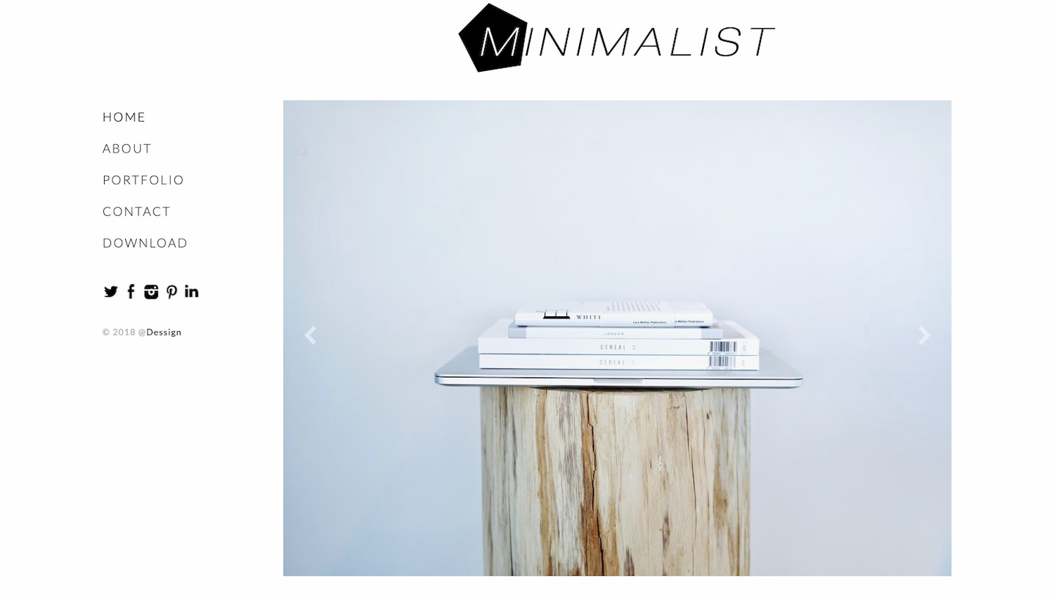 Minimalist WordPress theme with responsive slider and vertical navigation menu-2