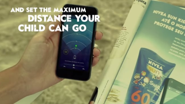 mobile marketing campaign examples, Nivea’s sun kids campaign