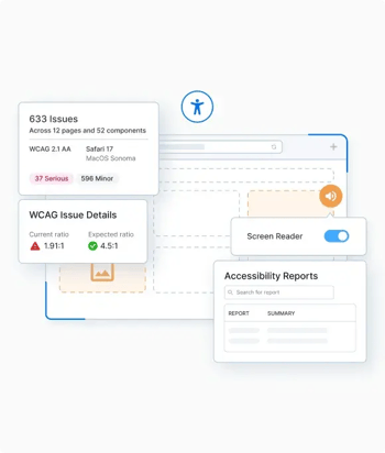 image showing web testing results using browser stack