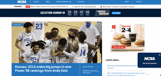NCAA site built on Drupal CMS