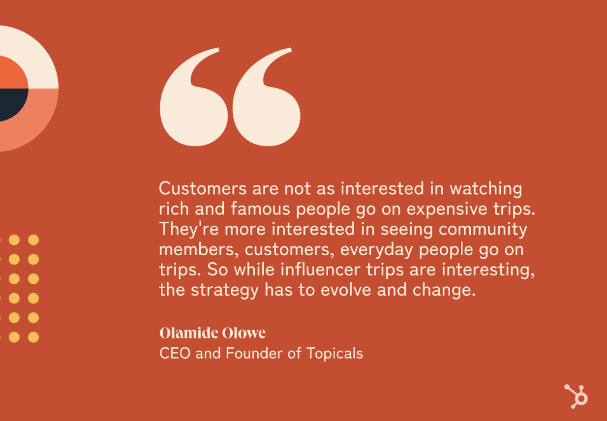 Olamide Olowe on influencer trips