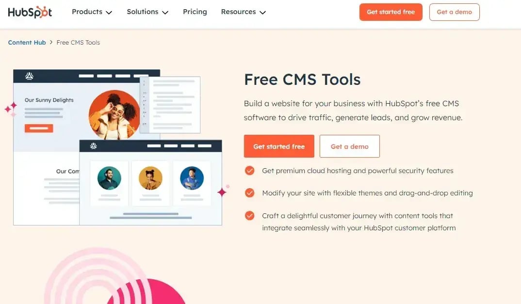HubSpot's free CMS tools