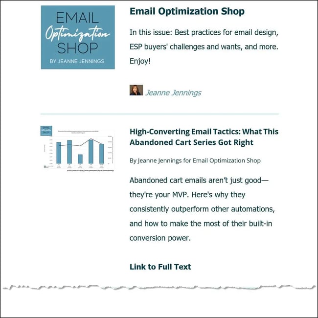 email optimization shop newsletter