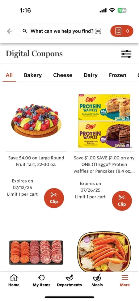 Wegmans digital coupons