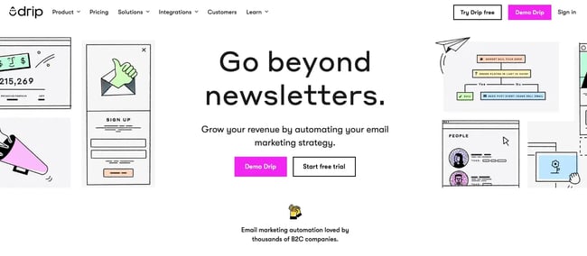 email newsletter template from drip