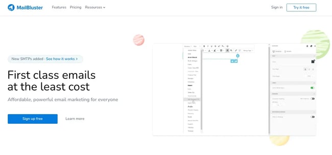 email newsletter template from mailbluster