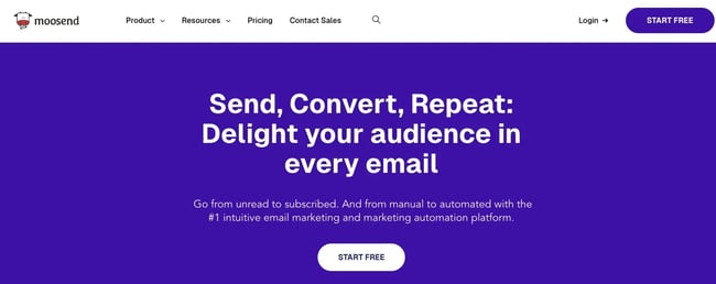 email newsletter template from moosend 