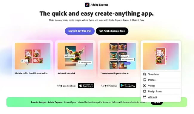email newsletter template from Adobe Express