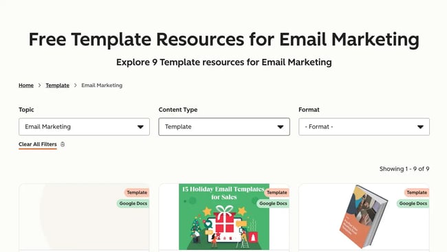 best place to find email newsletter templates, hubspot