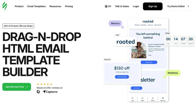 best place to find email newsletter templates, stripo