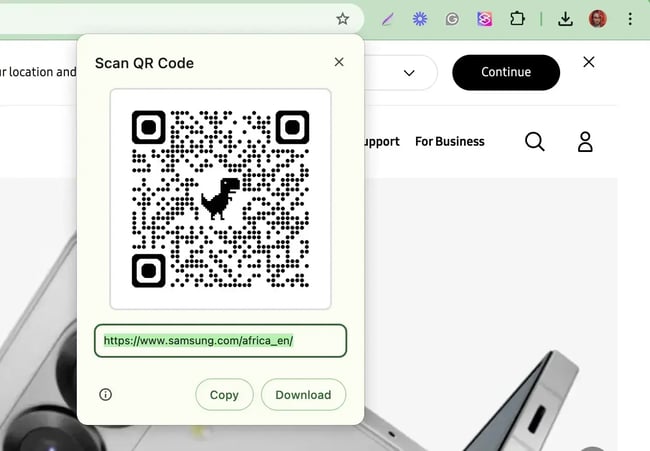 creating a qr code on desktop