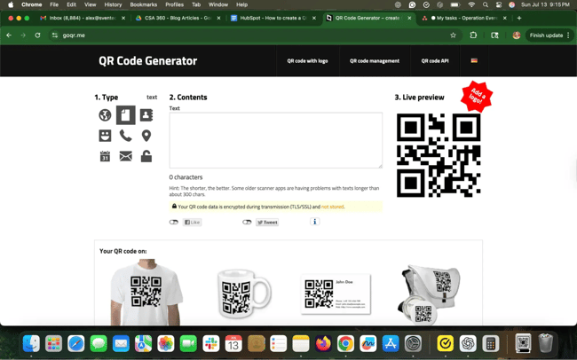 qr code generator, goqr.me