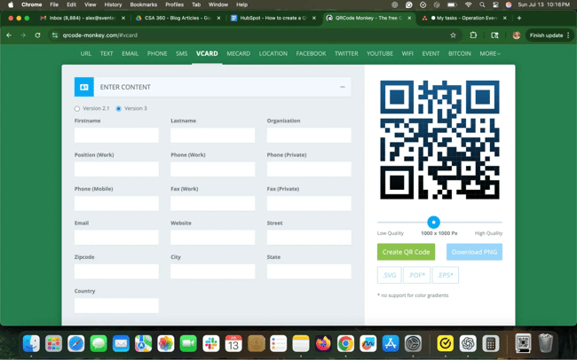 how to create a qr code, qr code monkey