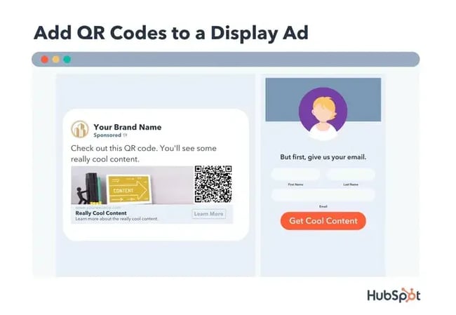 add qr codes to a display ad