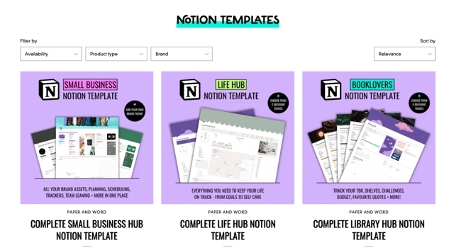 easy business example: selling digital products like templates
