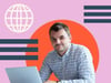 man using html css and javascript in web design