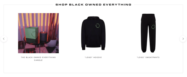 example of product carousel