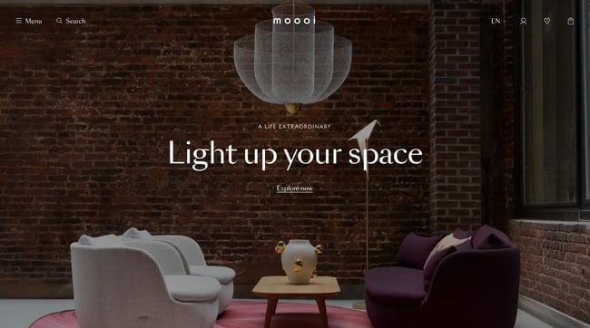interactive website: moooi